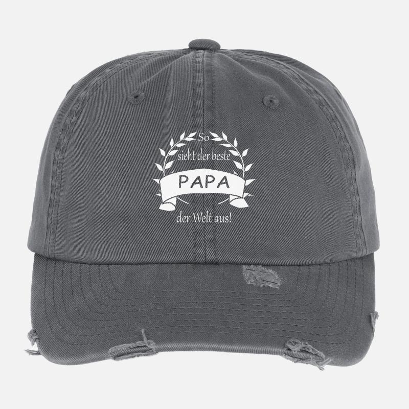 So sieht der beste Papa der Welt aus Flexfit Vintage Destroyed Cap