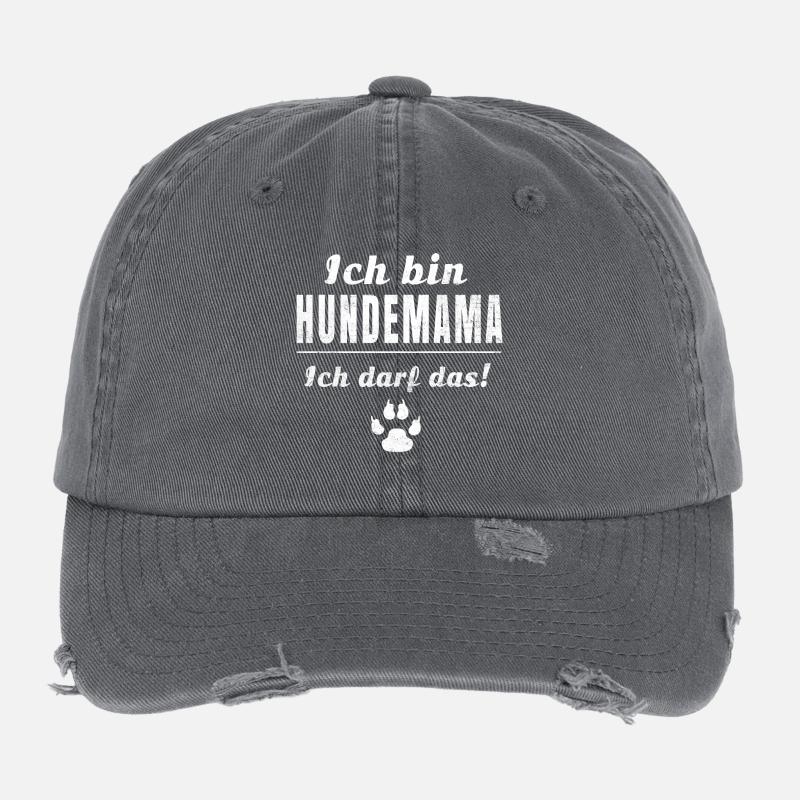 Ich bin Hundemama, ich darf das! Flexfit Vintage Destroyed Cap