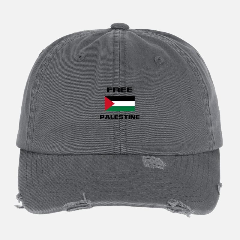 FREE PALESTINE Flexfit Vintage Destroyed Cap