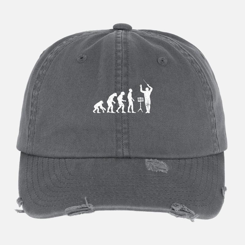 Dirigent Evolution Musiker Geschenkidee Flexfit Vintage Destroyed Cap