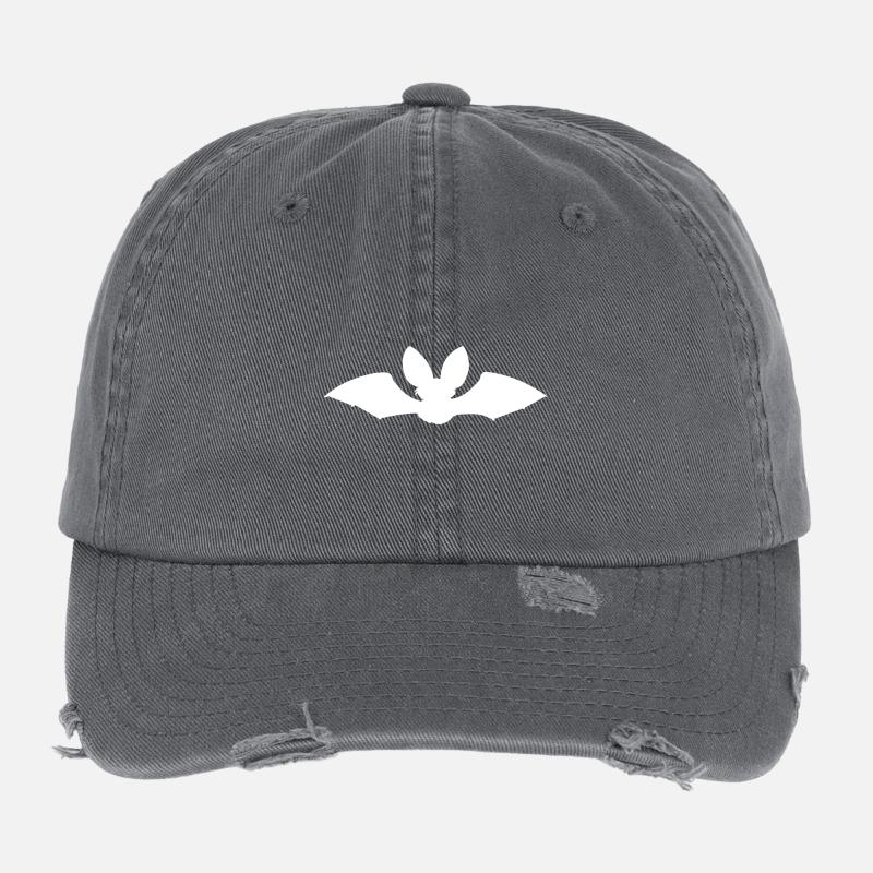 Fledermaus, Bat, Halloween, Vampir Flexfit Vintage Destroyed Cap
