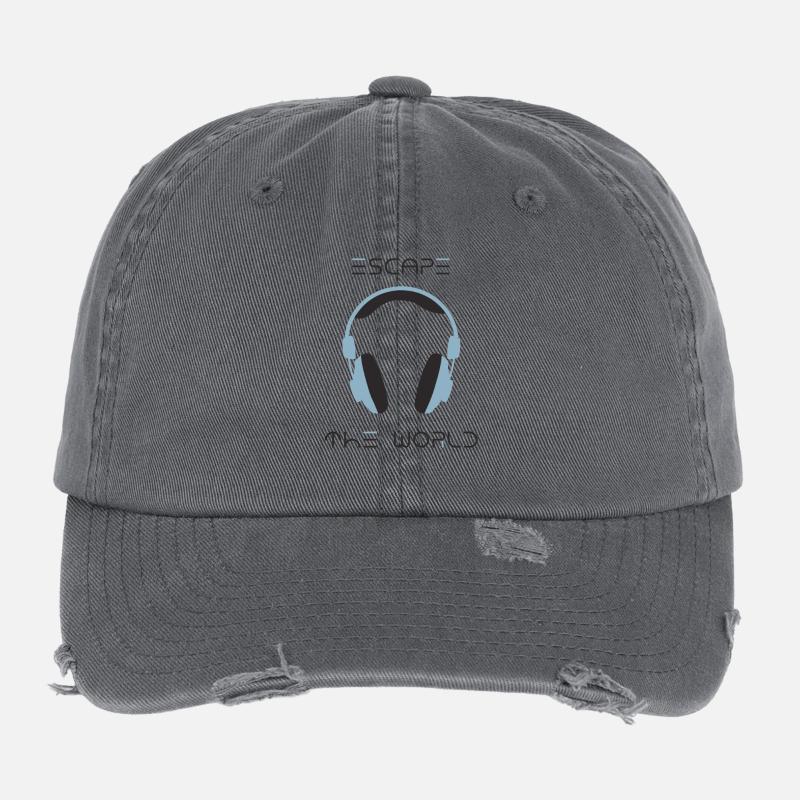 Equalizzatore Musica suono Beats ritmo Headset Low Profile Destroyed Cap
