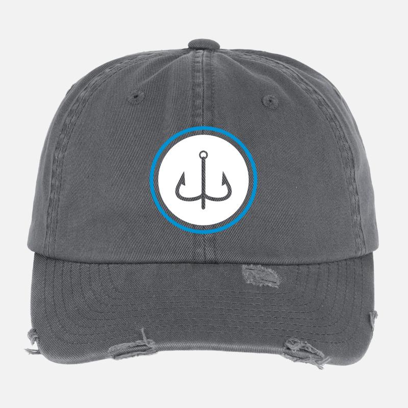 fishing hook Flexfit Vintage Destroyed Cap