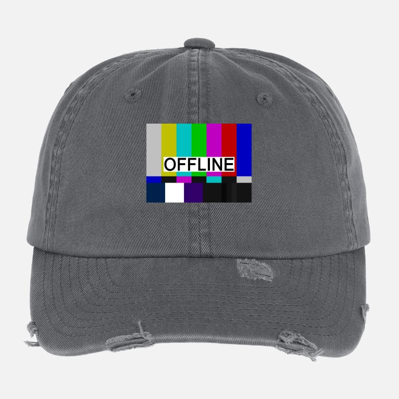 Offline Shirt Geschenk Flexfit Vintage Destroyed Cap