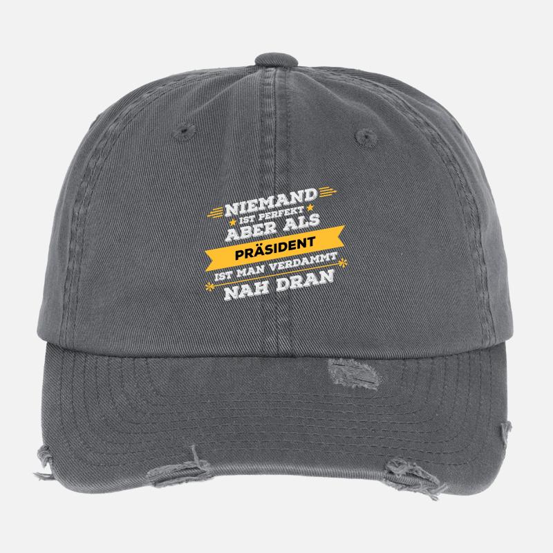 Präsident Beruf Geschenk Flexfit Vintage Destroyed Cap