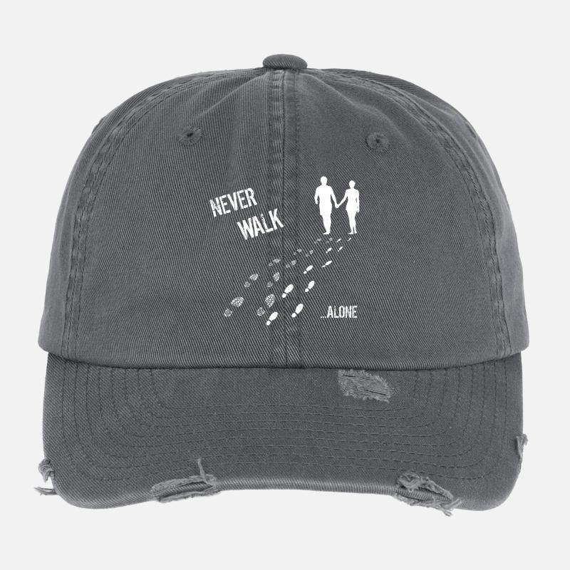 MANN UND FRAU NEVER WALK ALONE Flexfit Vintage Destroyed Cap