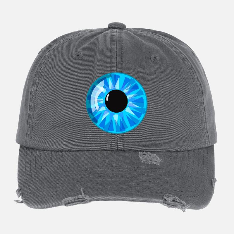 œil - Casquette vintage effet usé Flexfit - charbon