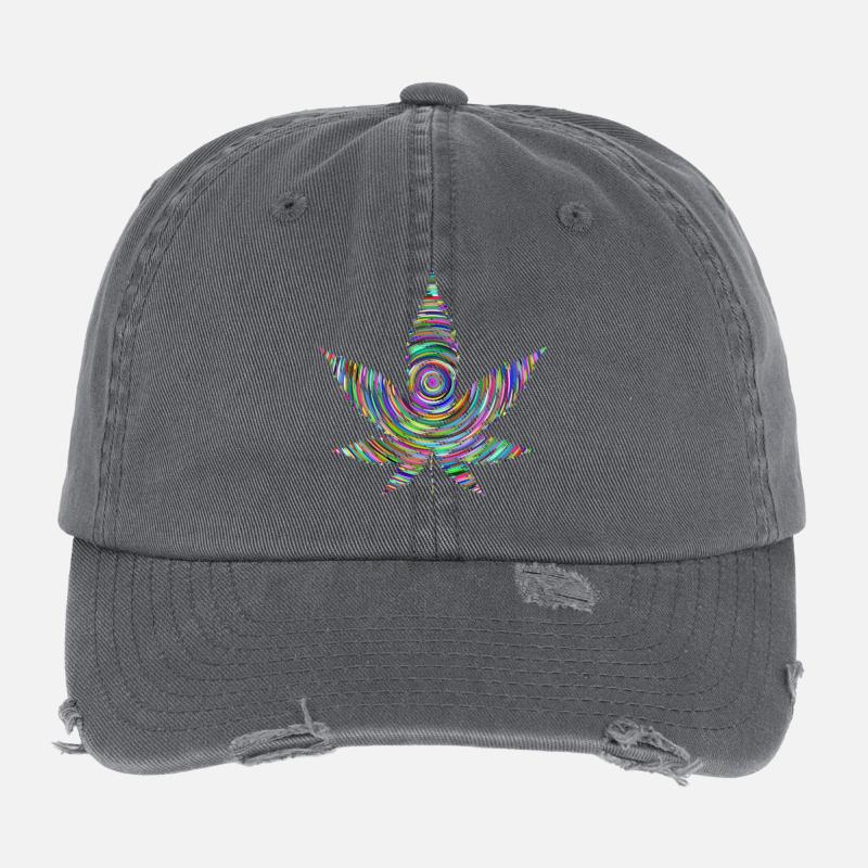 Regenbogen-Unkraut Flexfit Vintage Destroyed Cap