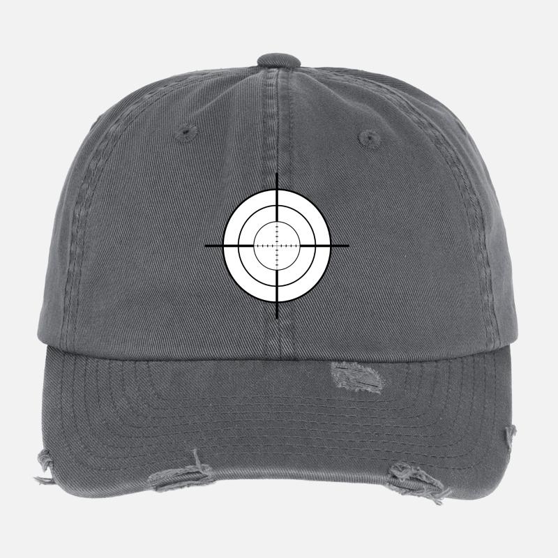 Sniper / Fadenkreuz Geschenk / Geschenkidee Flexfit Vintage Destroyed Cap