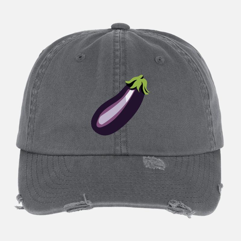 eggplant Flexfit Vintage Destroyed Cap