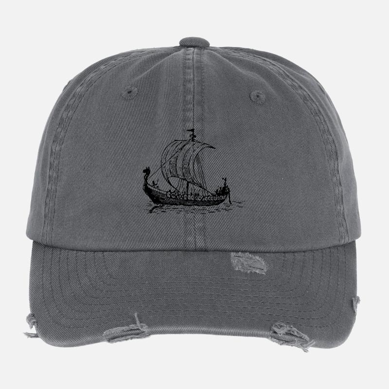 bateau viking Casquette vintage effet usé Flexfit
