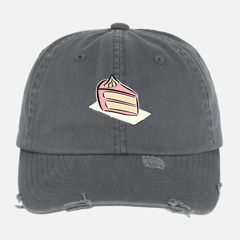 Pie cake cream pie cream baking gift ideas - Flexfit Vintage Destroyed Cap - dark grey