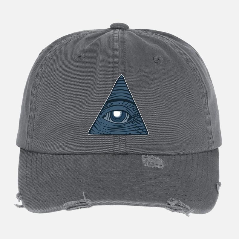 Illuminati Alles sehendes Auge Geschenk Idee Flexfit Vintage Destroyed Cap