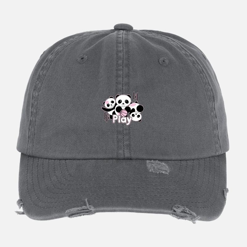 Play Panda Flexfit Vintage Destroyed Cap