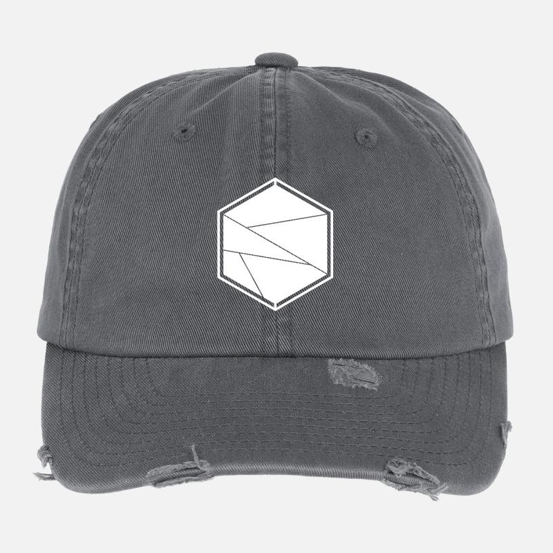Abstract hexagon Flexfit Vintage Destroyed Cap