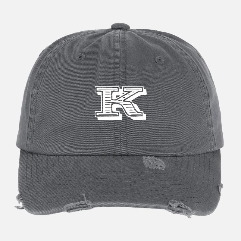 Buchstabe K Flexfit Vintage Destroyed Cap
