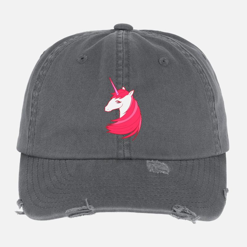 Das rote letzte Einhorn Flexfit Vintage Destroyed Cap