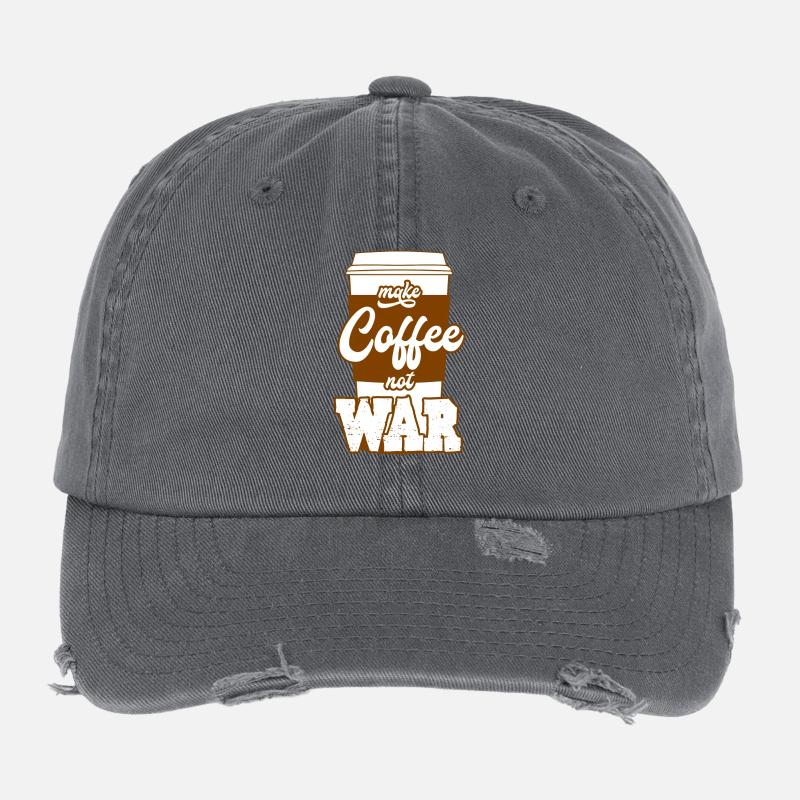 Make coffee instead of war Flexfit Vintage Destroyed Cap