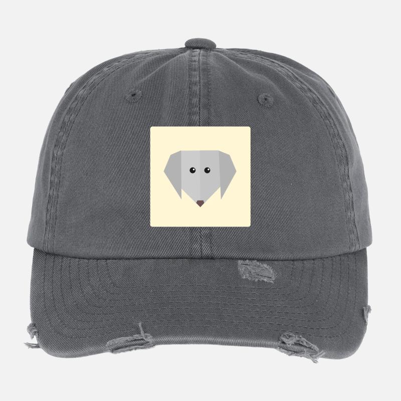 Dog doodle gift idea Flexfit Vintage Destroyed Cap