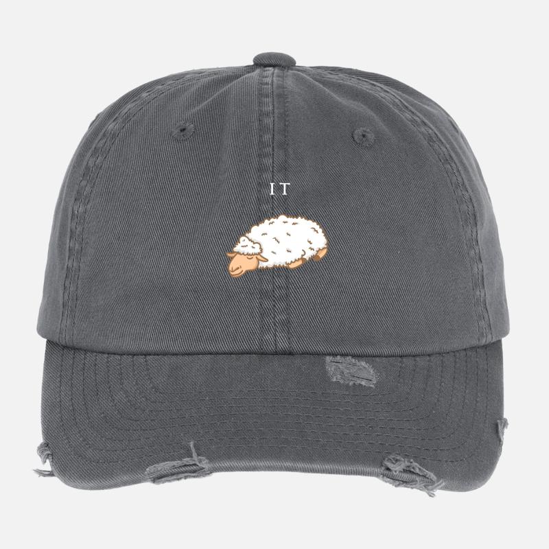 IT Abteilung - Schaaf - schlafen - Informatik Flexfit Vintage Destroyed Cap