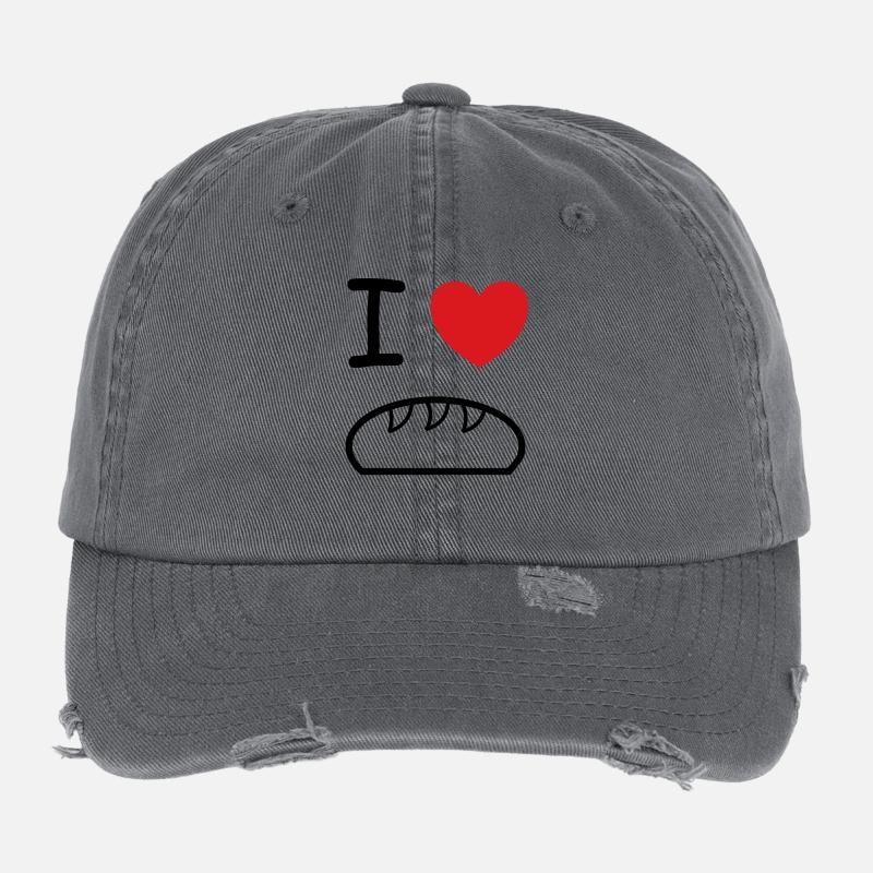 I love bread bakers gift idea Flexfit Vintage Destroyed Cap