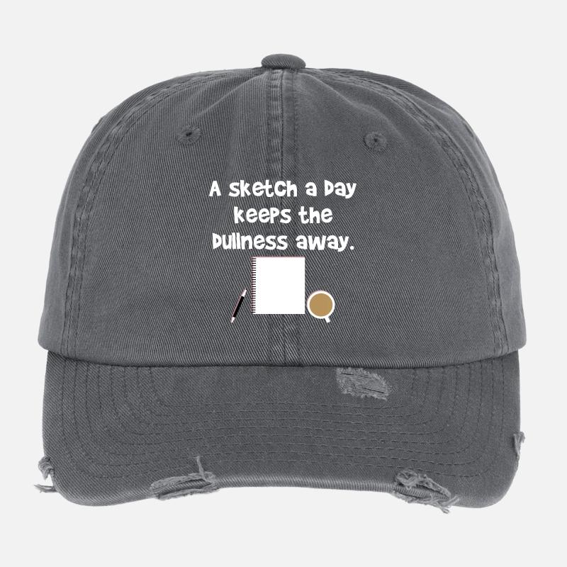 Esquisse jour crayon dessinateur disant idée cadeau Casquette vintage effet usé Flexfit