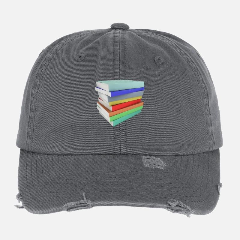 Stack of books Flexfit Vintage Destroyed Cap