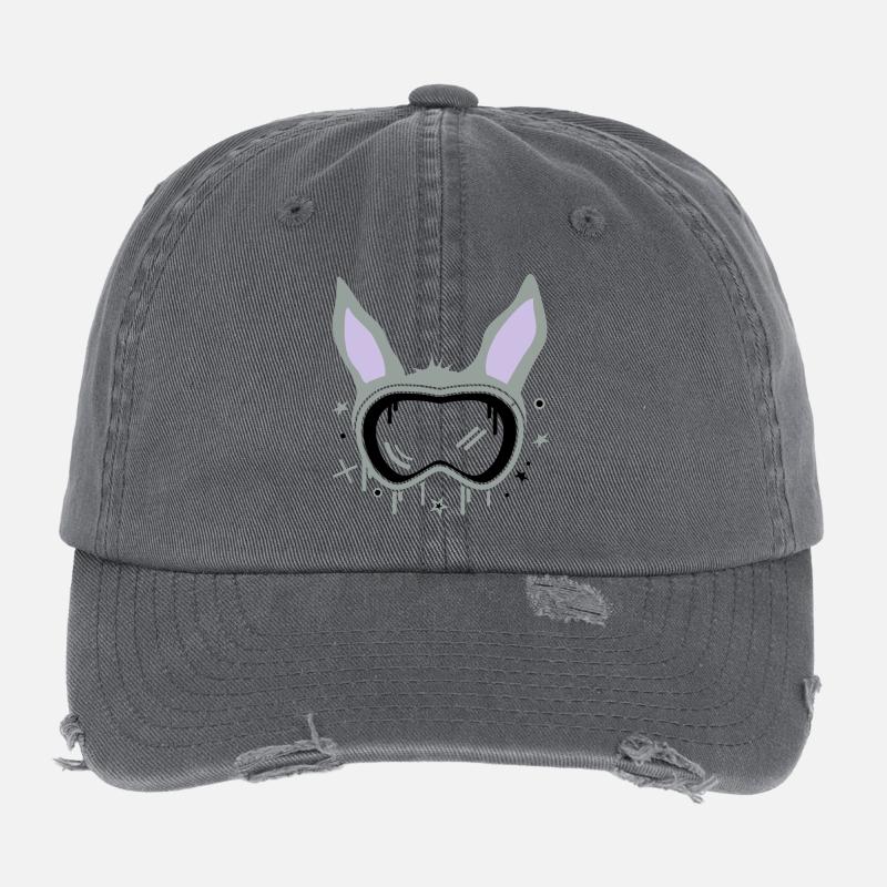 Ski Bunny Casquette vintage effet usé Flexfit