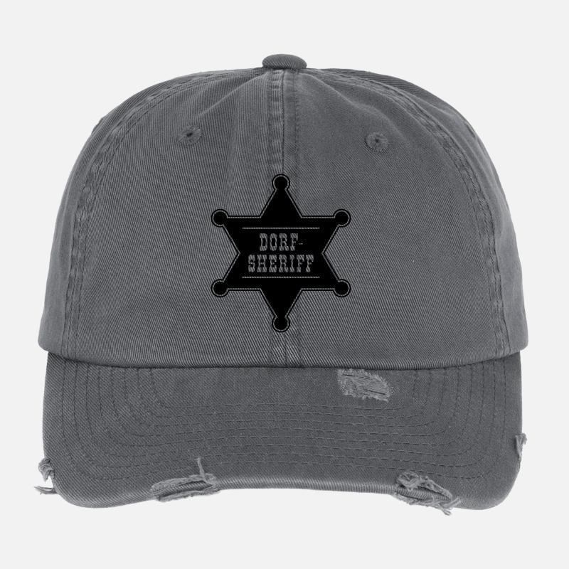 Dorf-Sheriff-Stern Flexfit Vintage Destroyed Cap