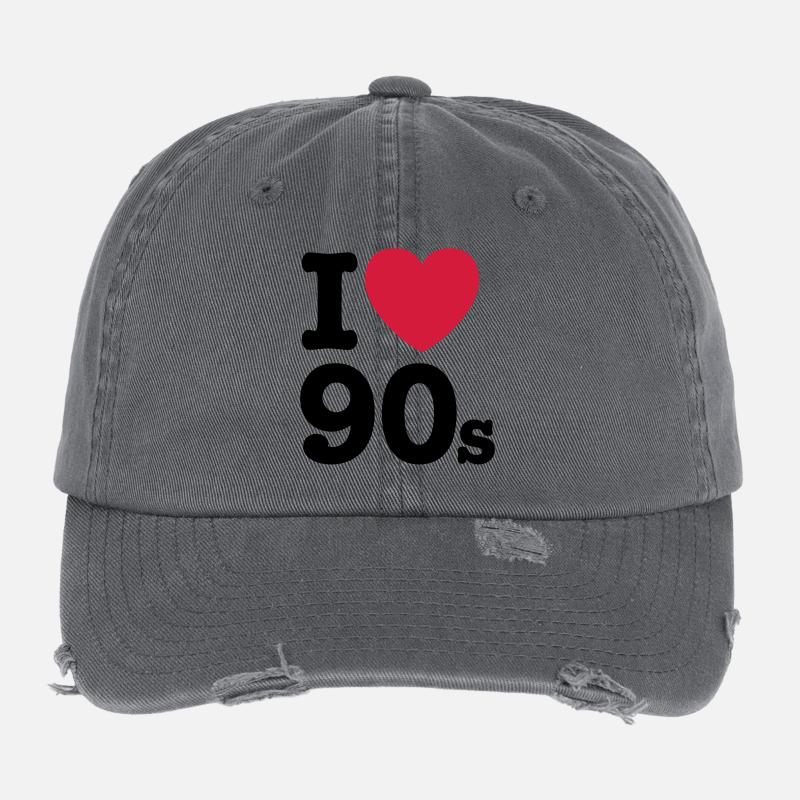 I love the 90s Flexfit Vintage Destroyed Cap