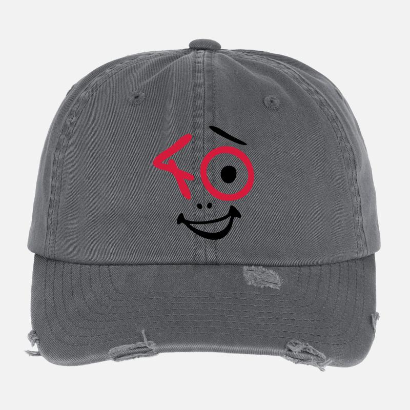 Wow, 40 ans! Casquette vintage effet usé Flexfit