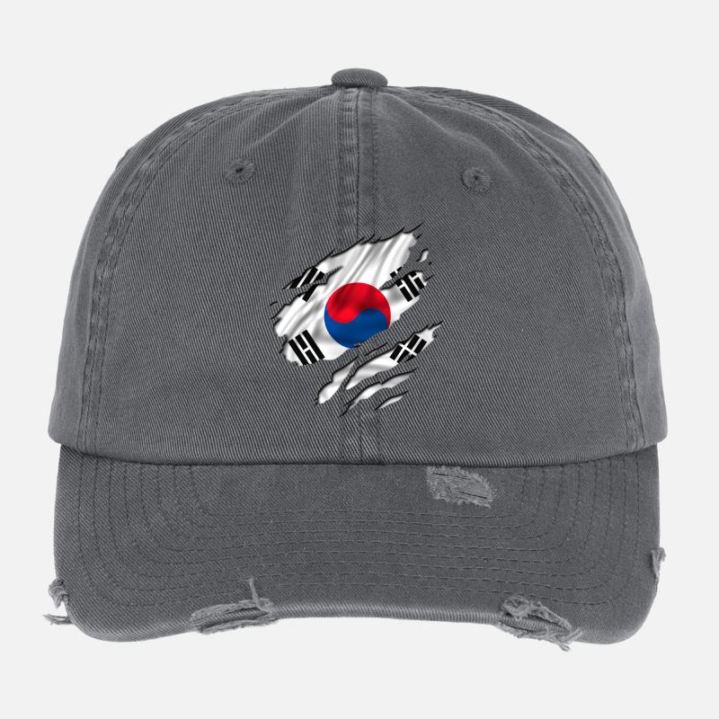 corée korea south sud Casquette vintage effet usé Flexfit