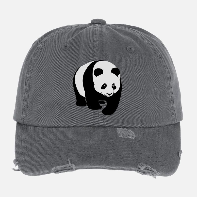 panda bär bear Flexfit Vintage Destroyed Cap