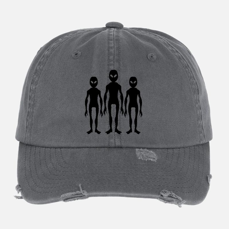 aliens Flexfit Vintage Destroyed Cap