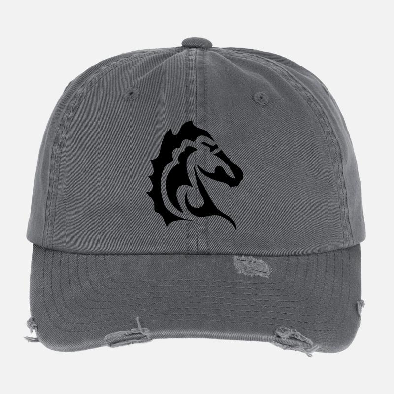 Stammes-Pferdekopf 1 Flexfit Vintage Destroyed Cap
