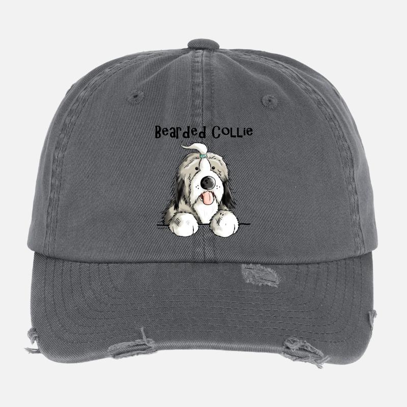 Mignon Bearded Collie Casquette vintage effet usé Flexfit