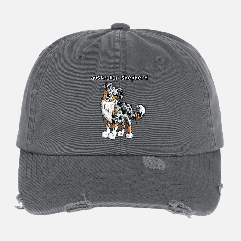 Sweet Australian Shepherd Flexfit Vintage Destroyed Cap
