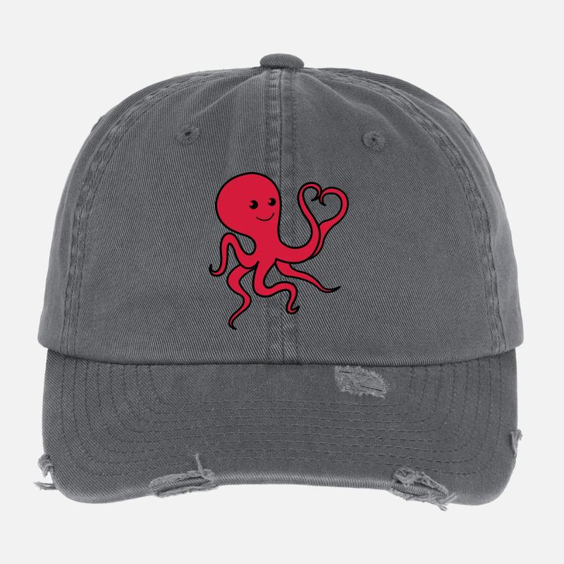 octopus_in_love_02 Casquette vintage effet usé Flexfit