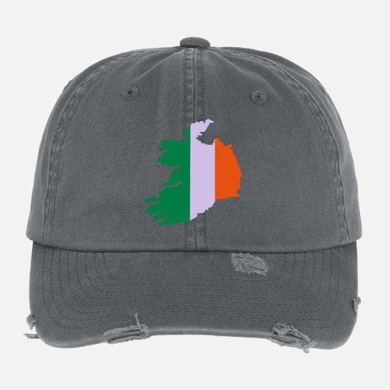 Ireland, Irlande Casquette vintage effet usé Flexfit