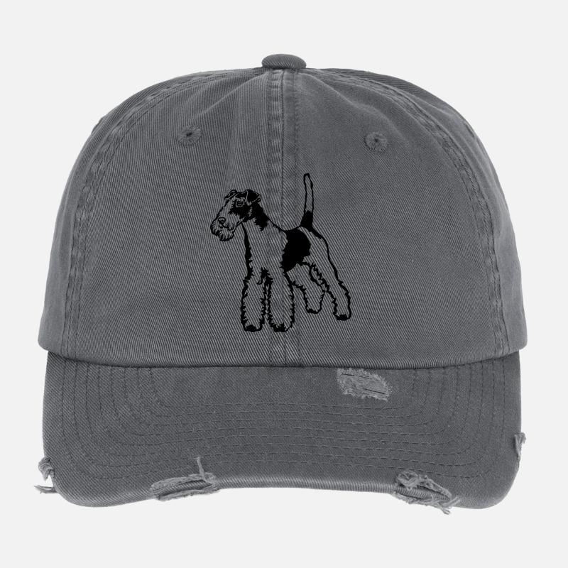 Fox-terrier Casquette vintage effet usé Flexfit