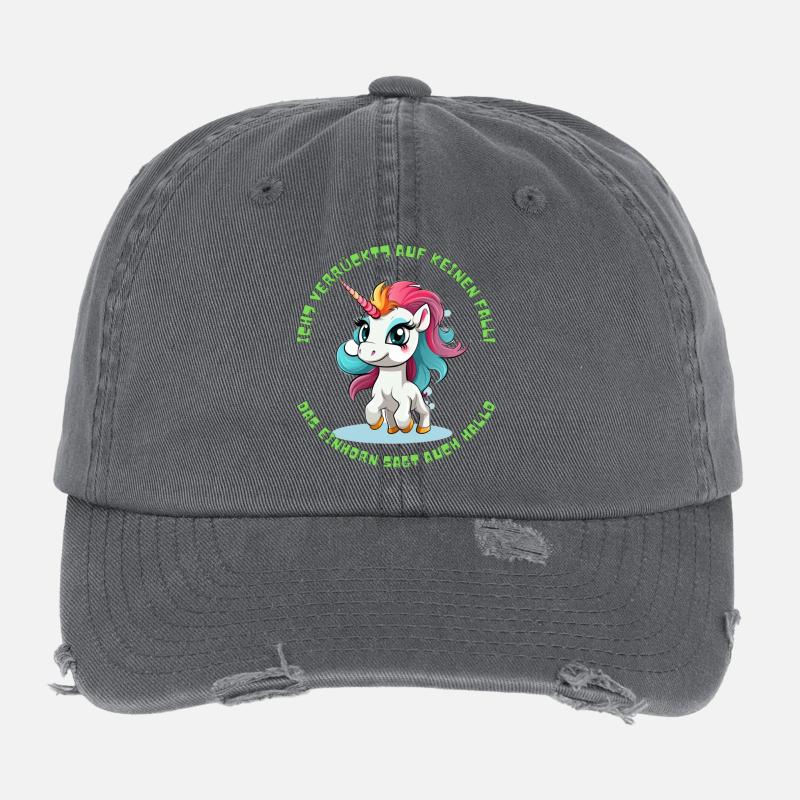 Dicton Licorne mignon Casquette vintage effet usé Flexfit