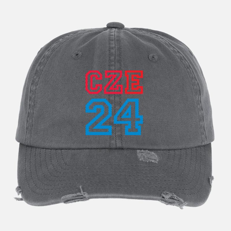 Czech Republic Tschechien Flexfit Vintage Destroyed Cap