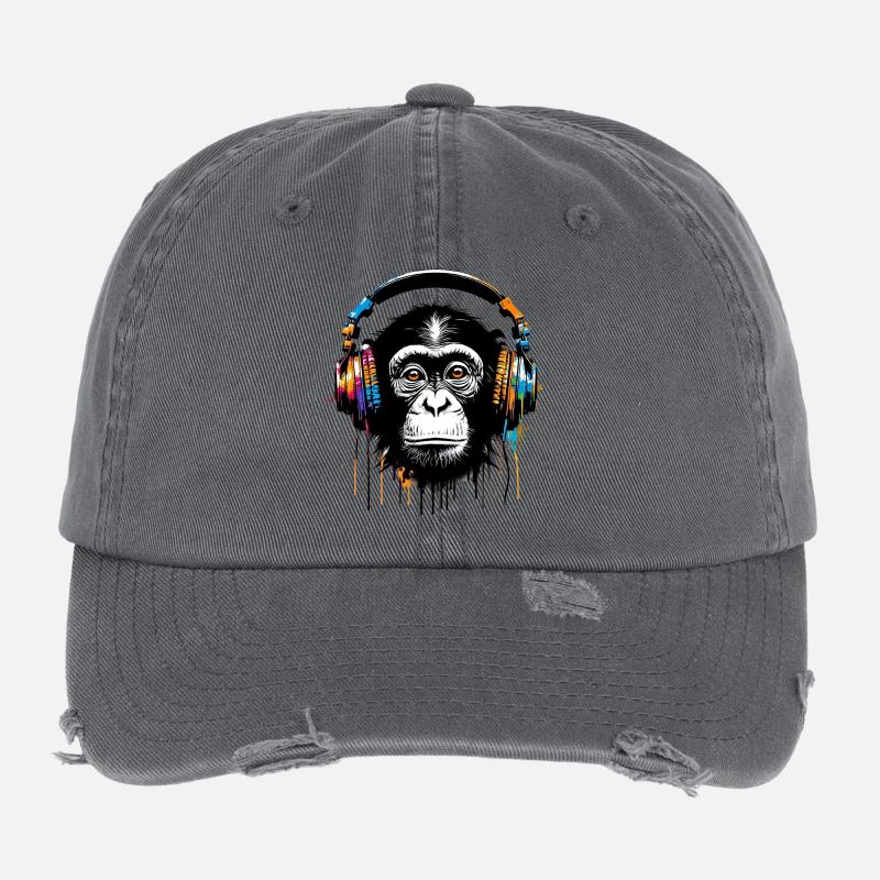 Monkey Flexfit Vintage Destroyed Cap