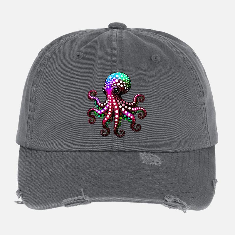 Octopus Flexfit Vintage Destroyed Cap