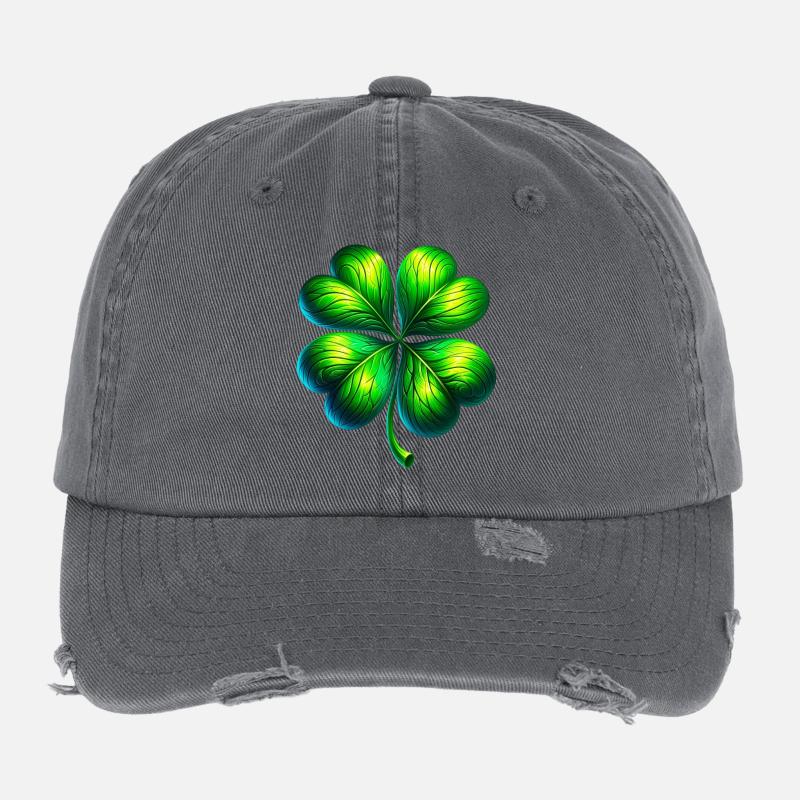 Four-leaf clover Flexfit Vintage Destroyed Cap