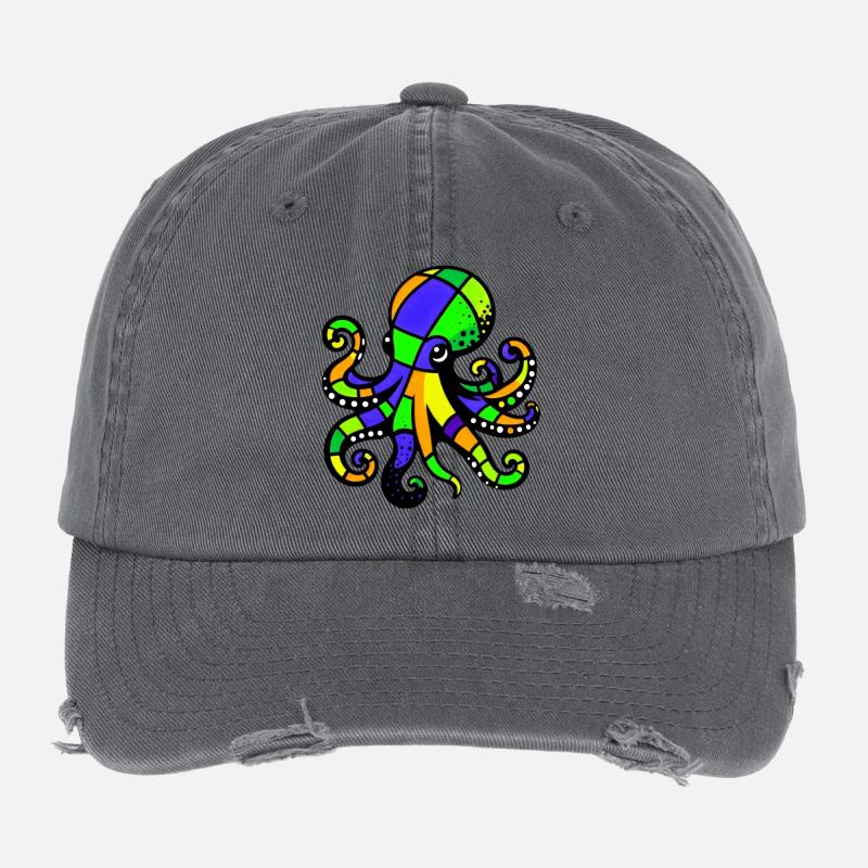 Krake Flexfit Vintage Destroyed Cap