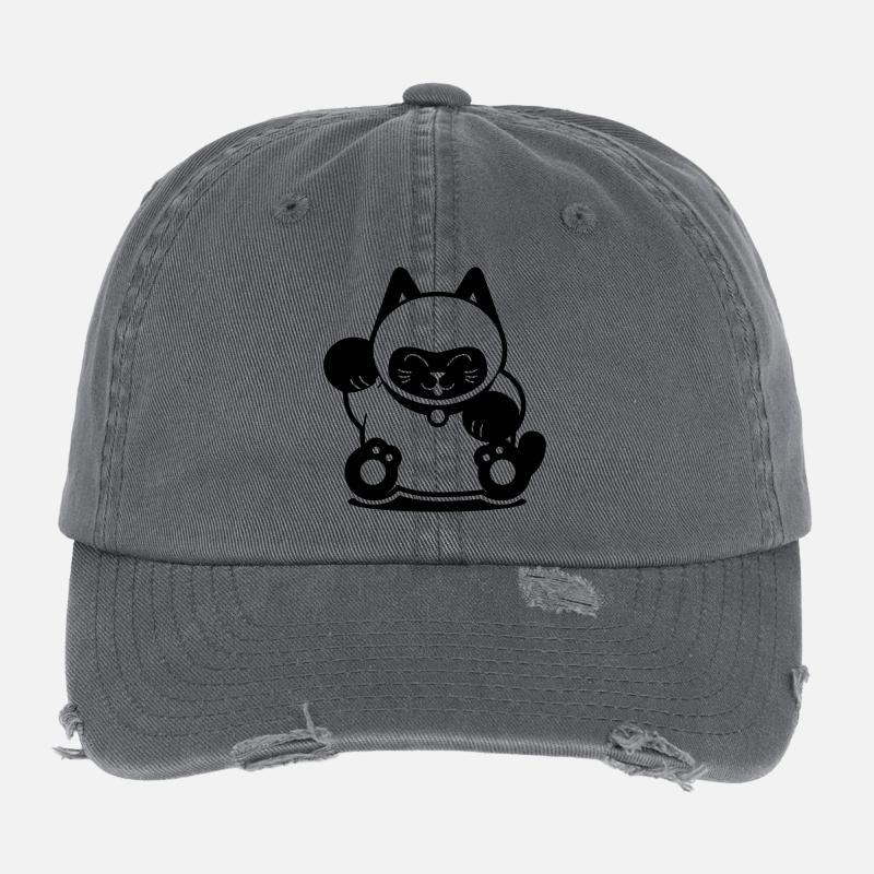 Siam Cat Flexfit Vintage Destroyed Cap