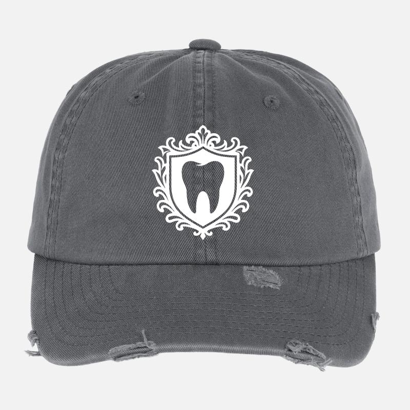 Logo de la dent Casquette vintage effet usé Flexfit