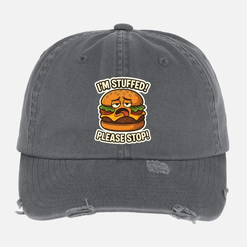 Ich bin gefüllter Hamburger Flexfit Vintage Destroyed Cap