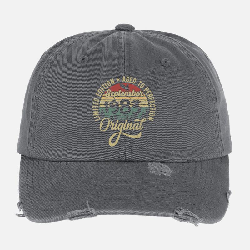 42nd birthday September 1983 - 42 years old Flexfit Vintage Destroyed Cap